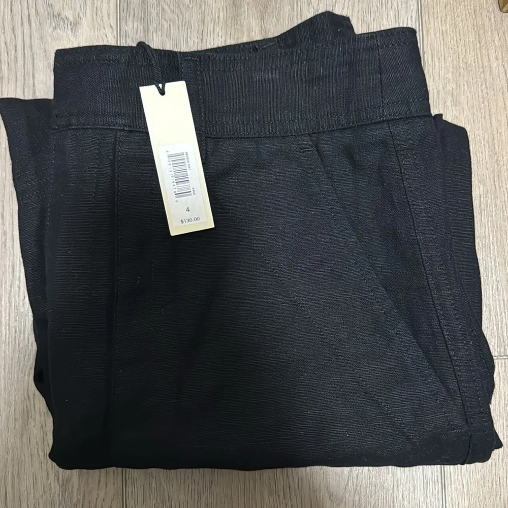 NWT! Banana Republic Black Mya Cotton-Linen Cargo Pant - Multiple Sizes🖤 882900